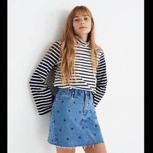 Madewell Star Denim Mini Skirt